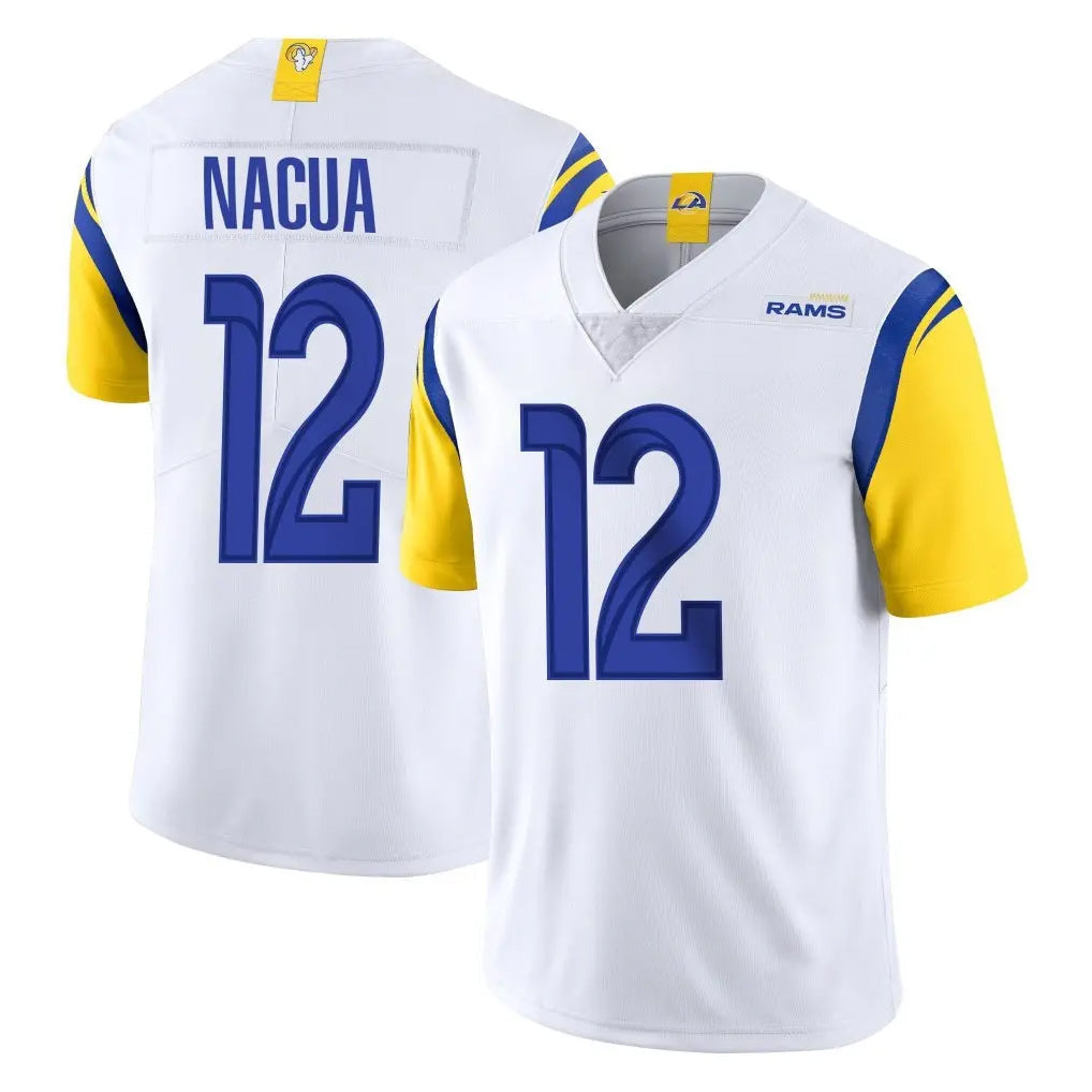 Rebec LA.Rams #12 Puka Nacua Player White Limited Vapor Untouchable Home Game Stitched Jerseys