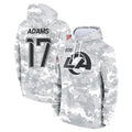 Rebec LA.Rams #17 Davante Adams Player Arctic Camo Salute to Service Hoodies Limited Game Stitched Jerseys