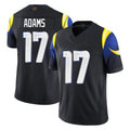 Rebec LA.Rams #17 Davante Adams Player Black Midnight Rivalries Collection Limited Home Game Stitched Jerseys