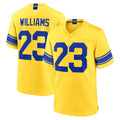 Rebec LA.Rams #23 Kyren Williams Player Gold Classic Sol Home Game Stitched Jerseys