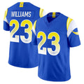 Rebec LA.Rams #23 Kyren Williams Player Royal Rivalries Vapor Limited Home Game Stitched Jerseys