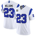 Rebec LA.Rams #23 Kyren Williams White 2026 F.U.S.E. With 4- Star C Patch Vapor Limited Football Stitched Jersey