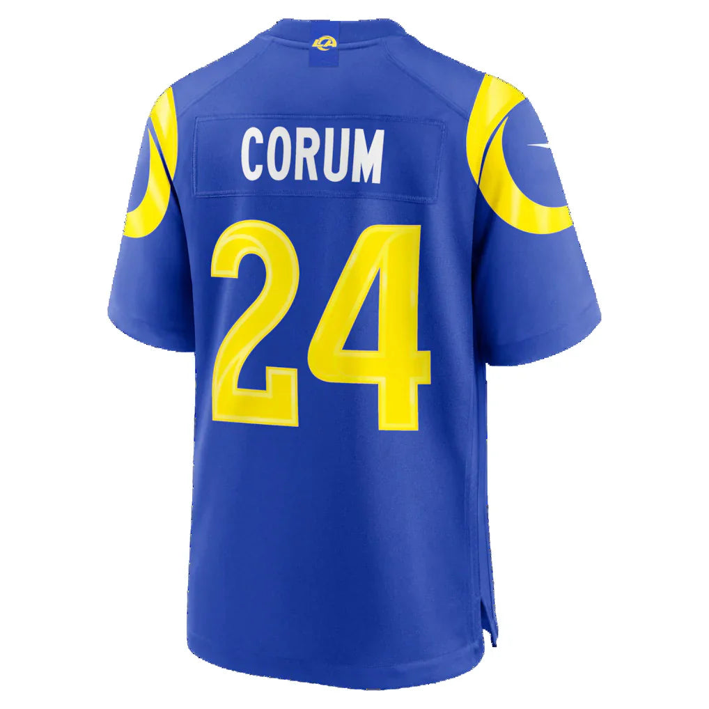 LA.Rams #24 Blake Corum Royal Rebec Game Stitched Jerseys