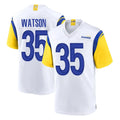 Rebec LA.Rams #35 Jaylen Watson Player White Home Game Stitched Jerseys
