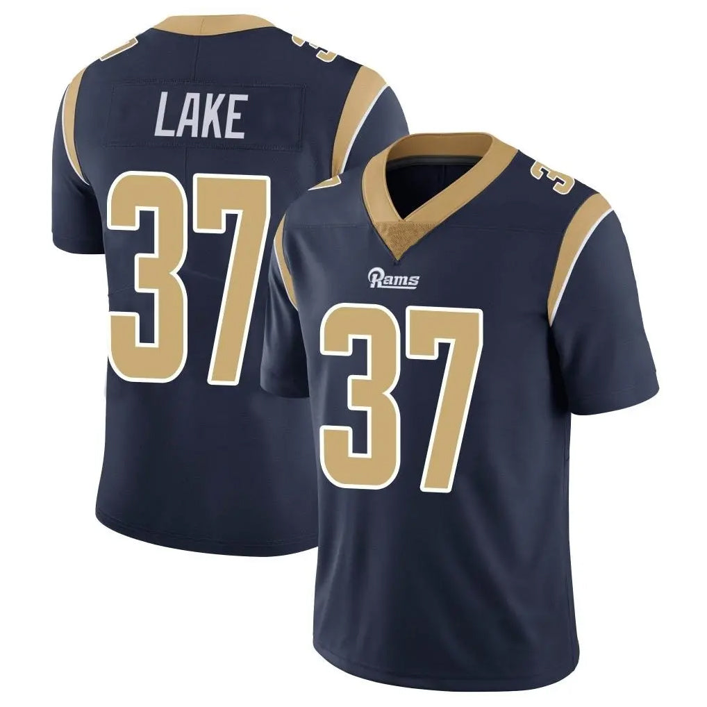 Rebec LA.Rams #37 Quentin Lake Player Navy Limited Vapor Untouchable Home Game Stitched Jerseys
