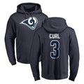Rebec LA.Rams #3 Kam Curl Player Navy Pullover Hoodie Limited Game Stitched Jerseys