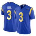 Rebec LA.Rams #3 Kam Curl Player Royal Limited Vapor F.U.S.E. Home Game Stitched Jerseys