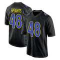 Rebec LA.Rams #48 Omar Speights Player Black Fashion Limited Home Game Stitched Jerseys