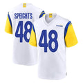 Rebec LA.Rams #48 Omar Speights Player White Home Game Stitched Jerseys