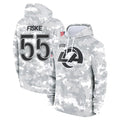 Rebec LA.Rams #55 Braden Fiske Player Arctic Camo Salute to Service Hoodies Limited Game Stitched Jerseys