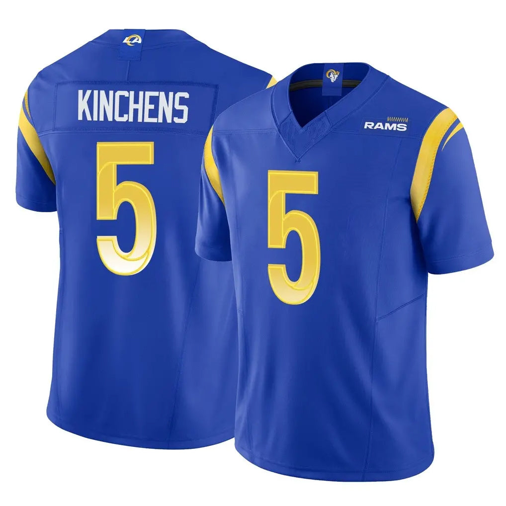 Rebec LA.Rams #5 Kamren Kinchens Player Royal Limited Vapor F.U.S.E. Home Game Stitched Jerseys