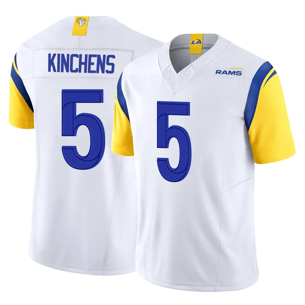 Rebec LA.Rams #5 Kamren Kinchens Player White Limited Vapor F.U.S.E. Home Game Stitched Jerseys