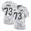 Rebec LA.Rams #73 Steve Avila Player Arctic Camo Salute to Service Hoodies Limited Game Stitched Jerseys