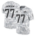 Rebec LA.Rams #77 Alaric Jackson Player Arctic Camo Salute To Service Limited Game Stitched Jerseys