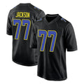Rebec LA.Rams #77 Alaric Jackson Player Black Fashion Limited Home Game Stitched Jerseys