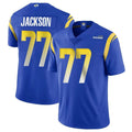 Rebec LA.Rams #77 Alaric Jackson Player Royal Limited Vapor Untouchable Home Game Stitched Jerseys