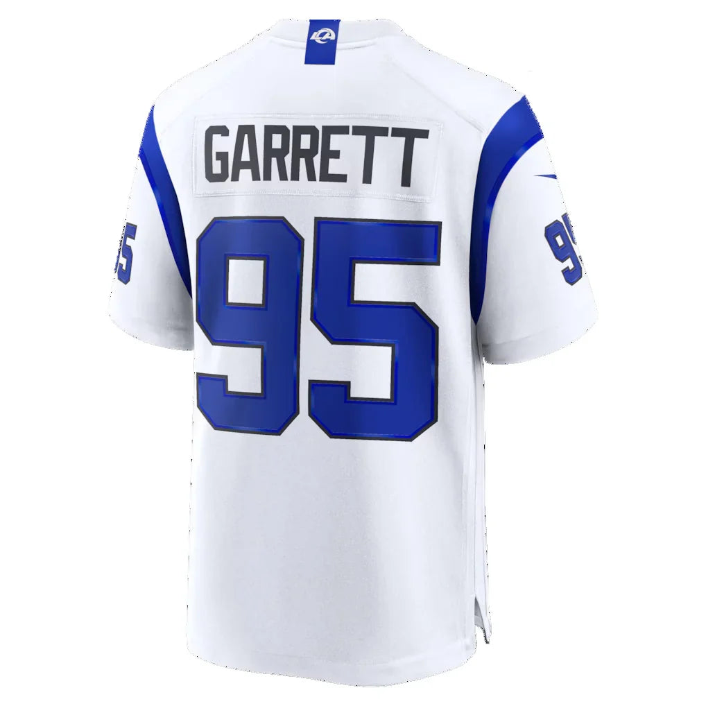 LA.Rams #95 Myles Garrett Fearsome White Rebec Game Stitched Jerseys