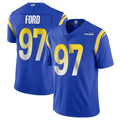 Rebec LA.Rams #97 Poona Ford Player Royal Limited Vapor Untouchable Home Game Stitched Jerseys