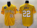 Rebec L.Tigers #22 Jared Jones Gold 2025 World Series Stitched Baseball American College Jerseys
