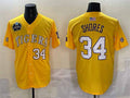 Rebec L.Tigers #34 Chase Shores Gold 2025 World Series Stitched Baseball American College Jerseys