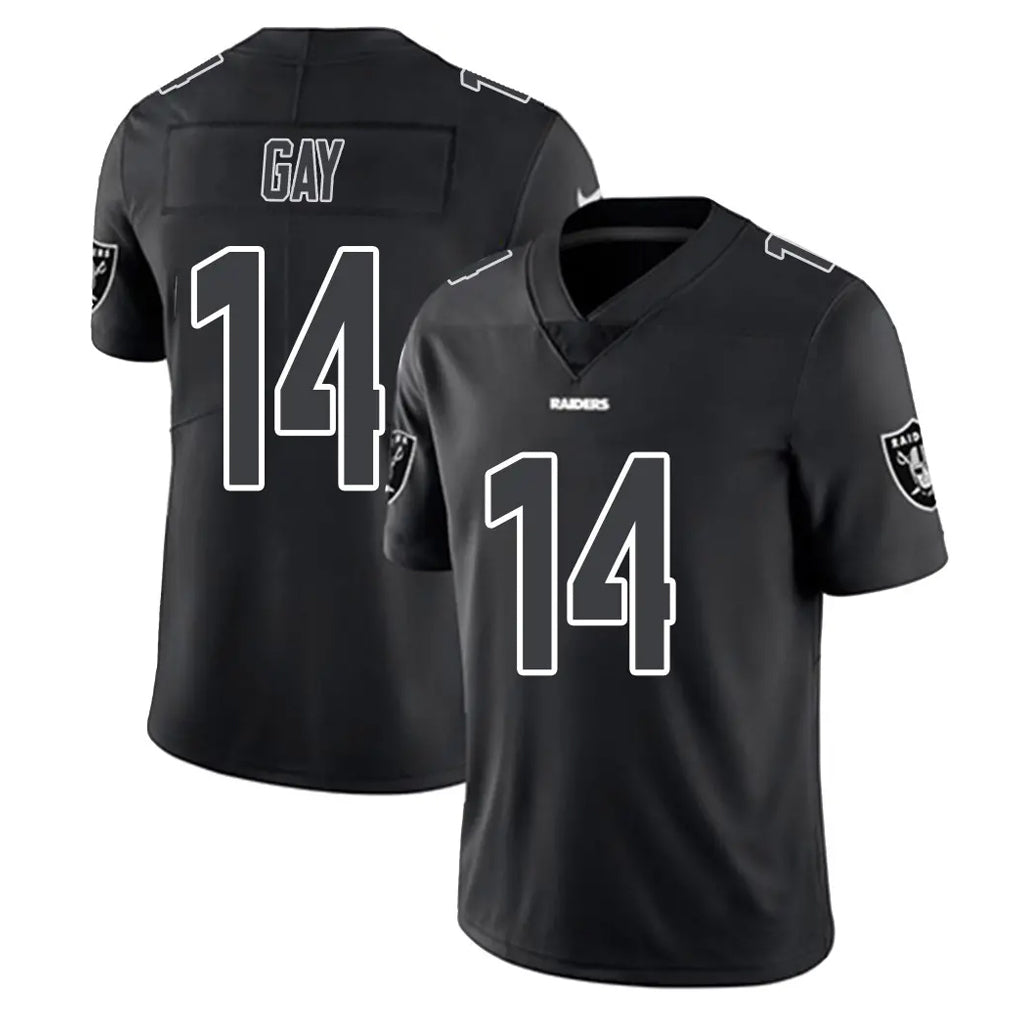 Rebec LV.Raiders #14 Matt Gay Player Black Limited Black Impact Home Game Stitched Jerseys