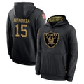 Rebec LV.Raiders #15 Fernando Mendoza Player Black Salute to Service Hoodies Limited Game Stitched Jerseys