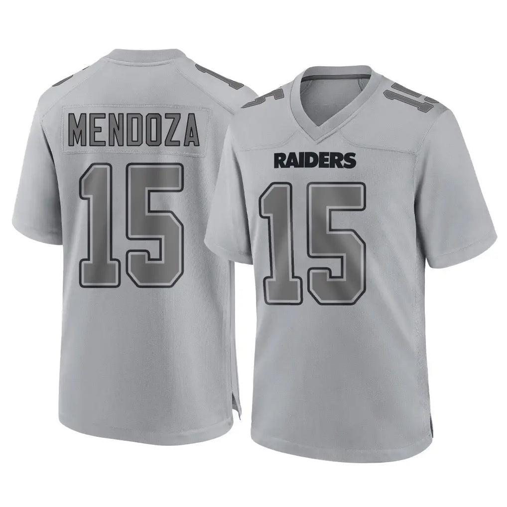Rebec LV.Raiders #15 Fernando Mendoza Player Gray Atmosphere Fashion Limited Game Stitched Jerseys