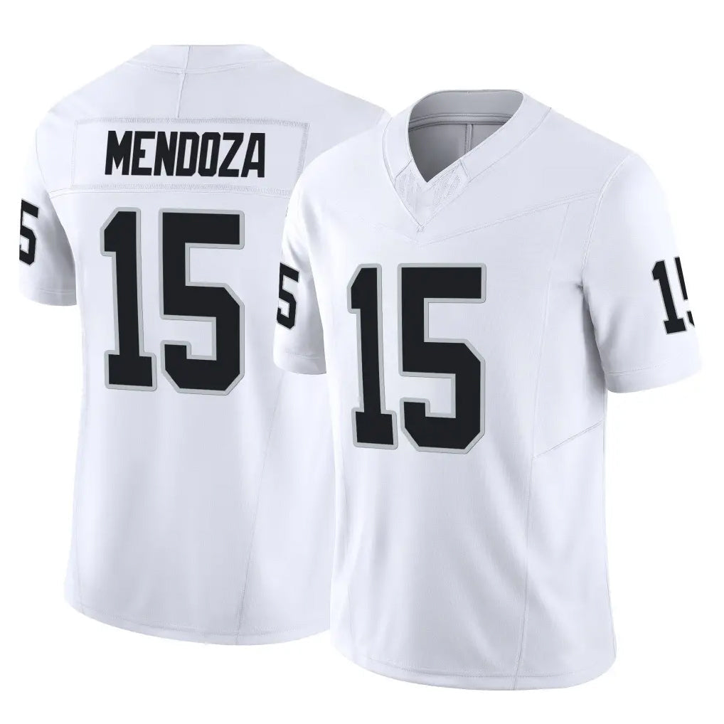 Rebec LV.Raiders #15 Fernando Mendoza Player White Limited Vapor F.U.S.E. Home Game Stitched Jerseys