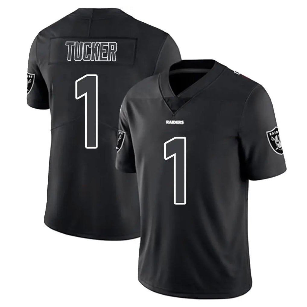 Rebec LV.Raiders #1 Tre Tucker Player Black Limited Black Impact Home Game Stitched Jerseys