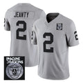 Rebec LV.Raiders #2 Ashton Jeanty Player Gray Vapor Limited Home Game Stitched Jerseys