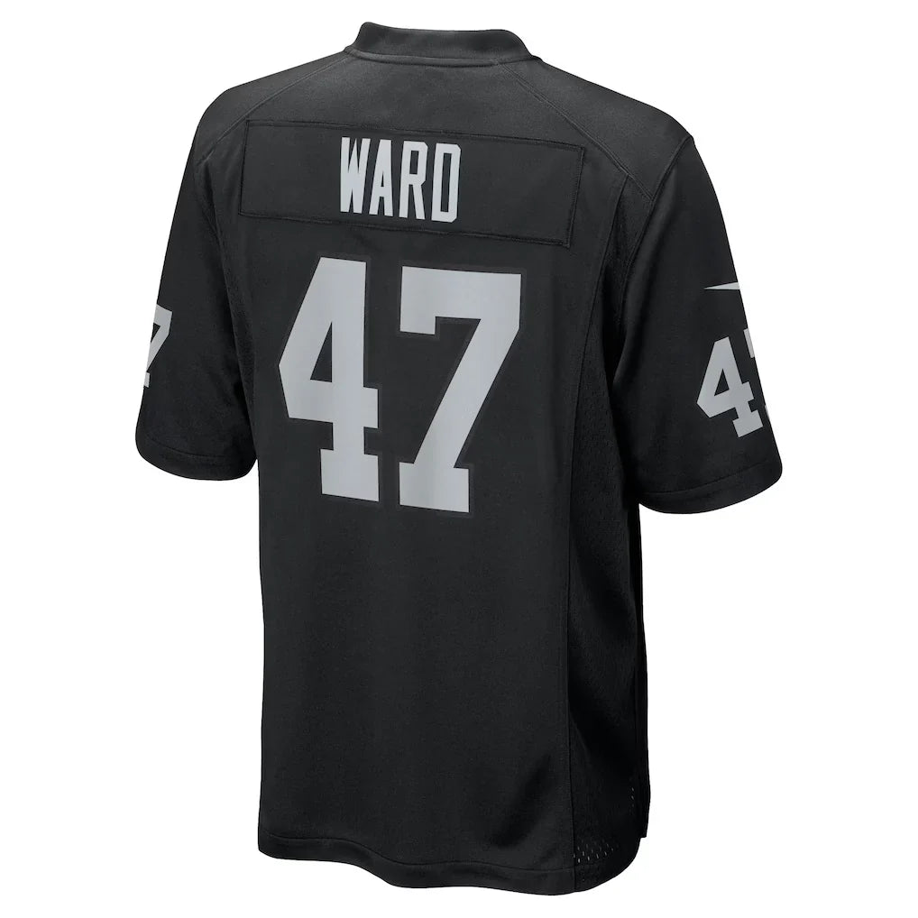 LV.Raiders #47 Alex Ward Black Rebec Team Game Stitched Jerseys