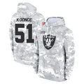 Rebec LV.Raiders #51 Malcolm Koonce Player Arctic Camo Salute to Service Hoodies Limited Game Stitched Jerseys