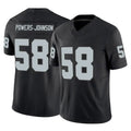 Rebec LV.Raiders #58 Jackson Powers-Johnson Player Black Limited Vapor F.U.S.E. Home Game Stitched Jerseys
