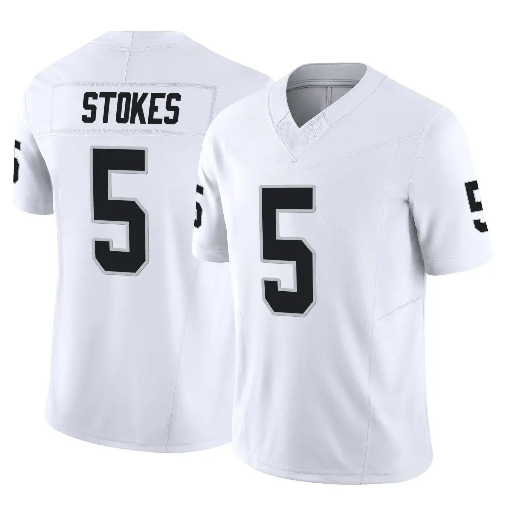 Rebec LV.Raiders #5 Eric Stokes Player White Limited Vapor F.U.S.E. Home Game Stitched Jerseys