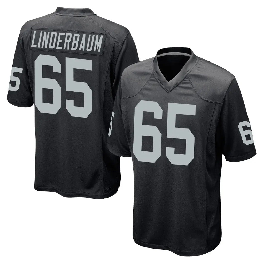 Rebec LV.Raiders #65 Tyler Linderbaum Player Black Home Game Stitched Jerseys
