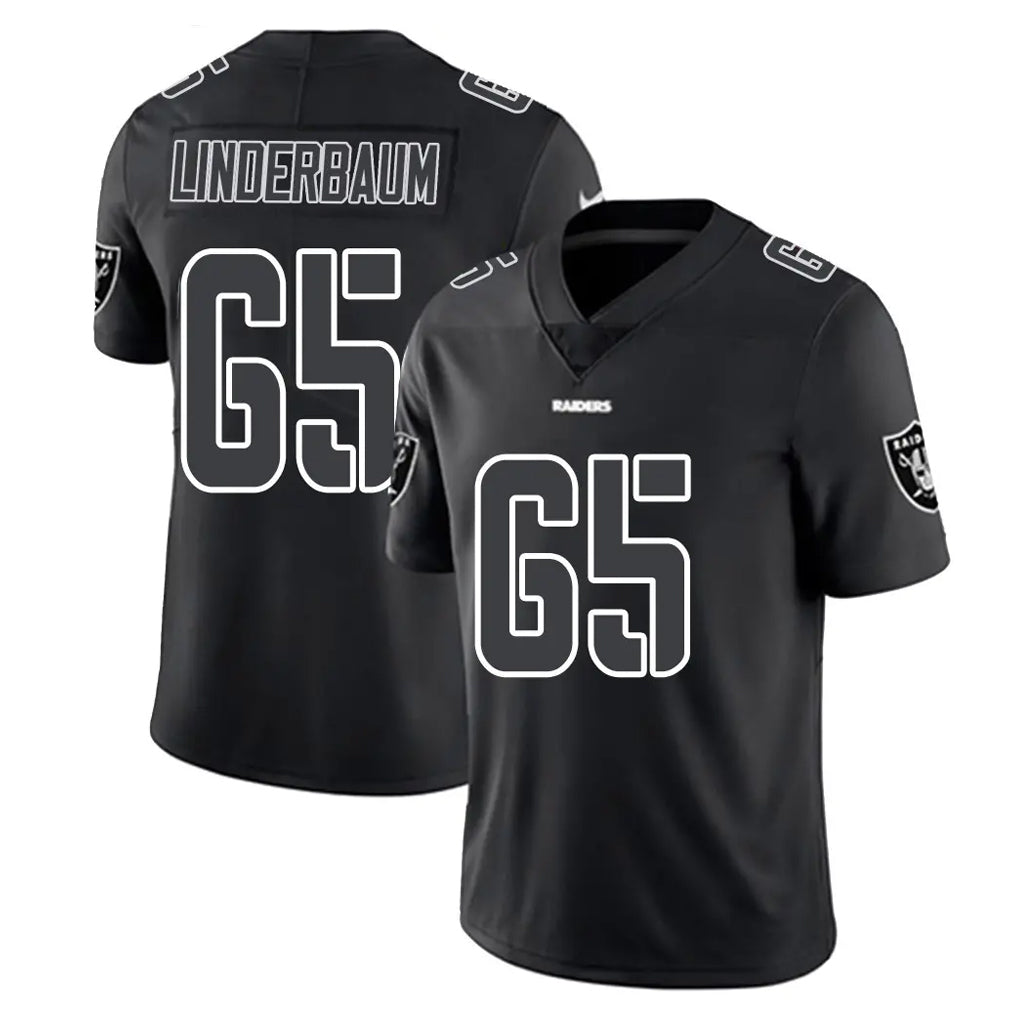 Rebec LV.Raiders #65 Tyler Linderbaum Player Black Limited Black Impact Home Game Stitched Jerseys