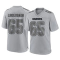 Rebec LV.Raiders #65 Tyler Linderbaum Player Gray Atmosphere Fashion Limited Game Stitched Jerseys