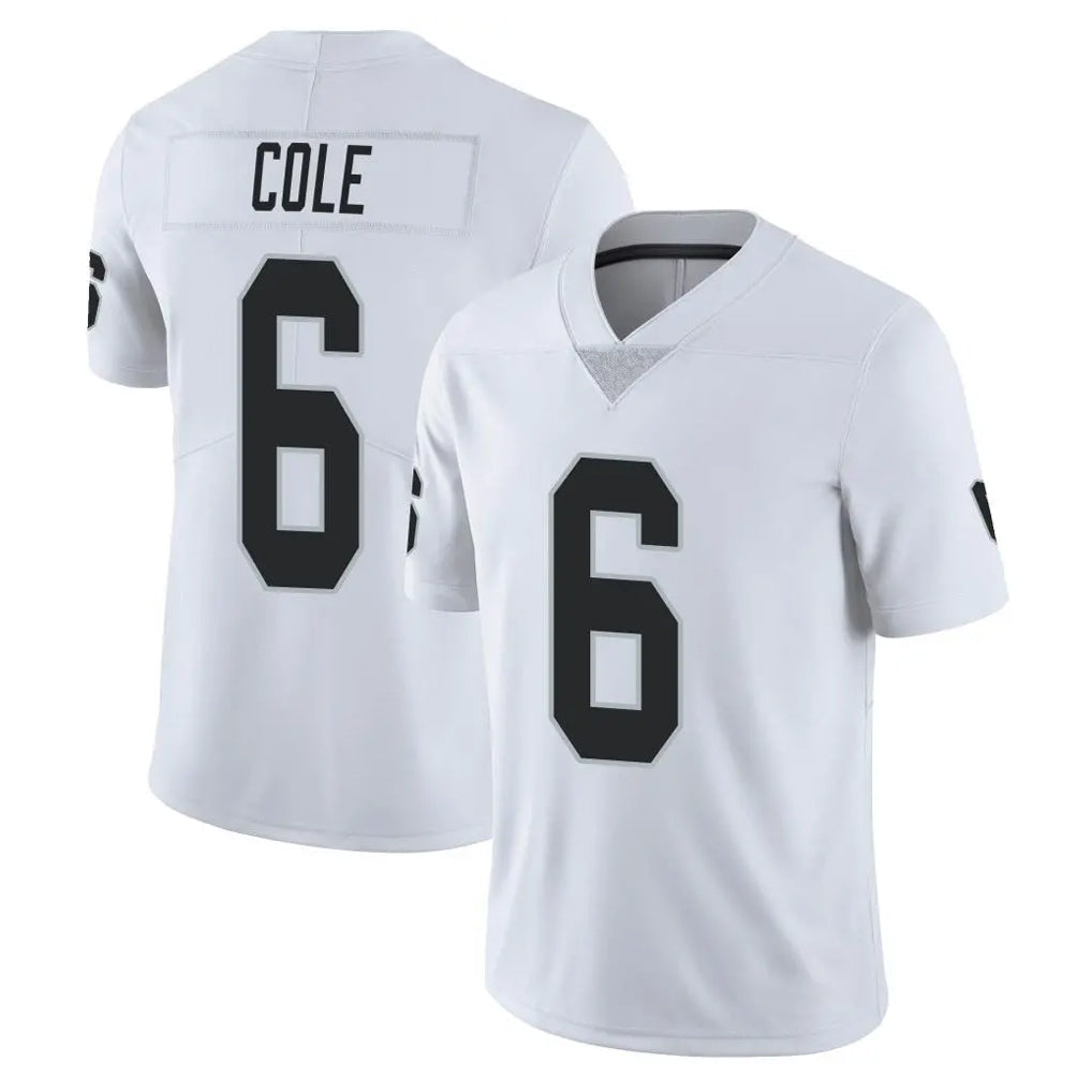 Rebec LV.Raiders #6 A.J. Cole Player White Limited Vapor Untouchable Home Game Stitched Jerseys