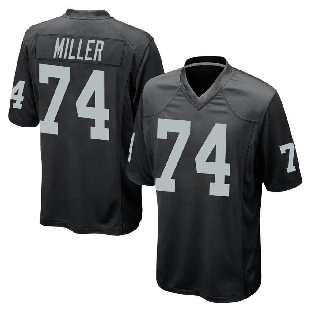Rebec LV.Raiders #74 Kolton Miller Player Black Home Game Stitched Jerseys