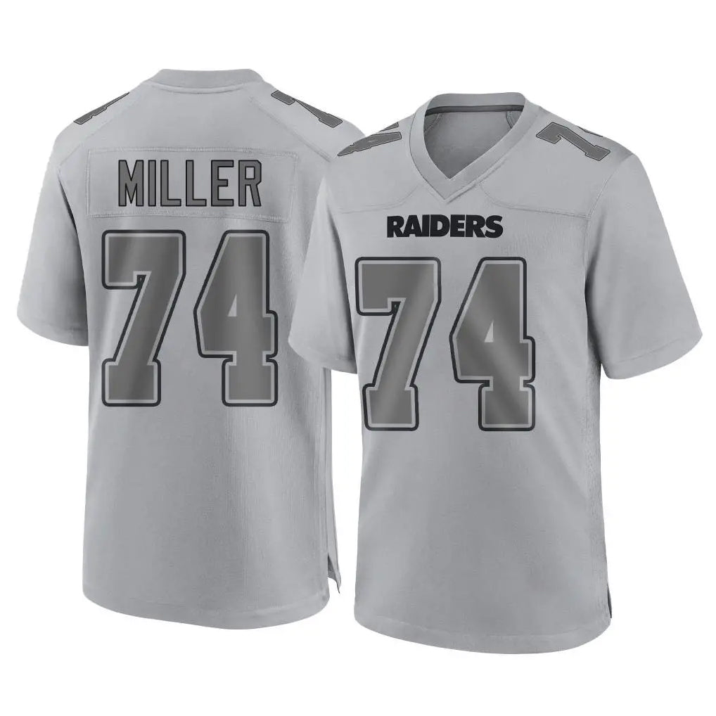 Rebec LV.Raiders #74 Kolton Miller Player Gray Atmosphere Fashion Limited Game Stitched Jerseys