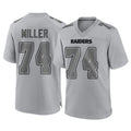 Rebec LV.Raiders #74 Kolton Miller Player Gray Atmosphere Fashion Limited Game Stitched Jerseys