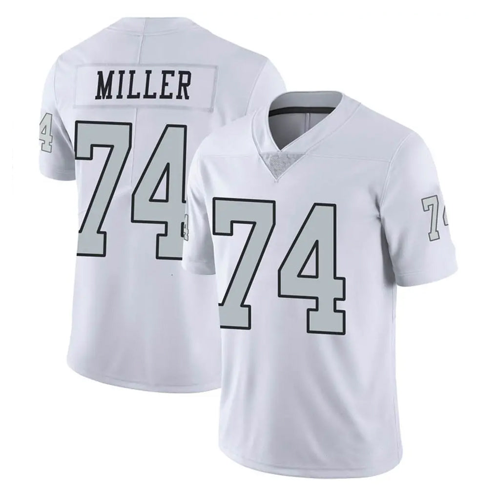 Rebec LV.Raiders #74 Kolton Miller Player White Limited Color Rush Home Game Stitched Jerseys