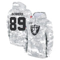 Rebec LV.Raiders #89 Brock Bowers Player Arctic Camo Salute to Service Hoodies Limited Game Stitched Jerseys