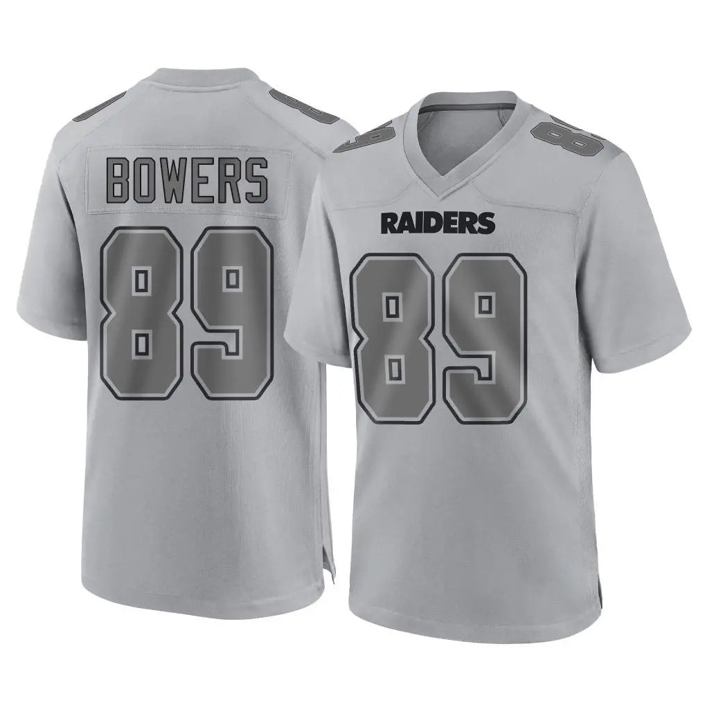 Rebec LV.Raiders #89 Brock Bowers Player Gray Atmosphere Fashion Limited Game Stitched Jerseys