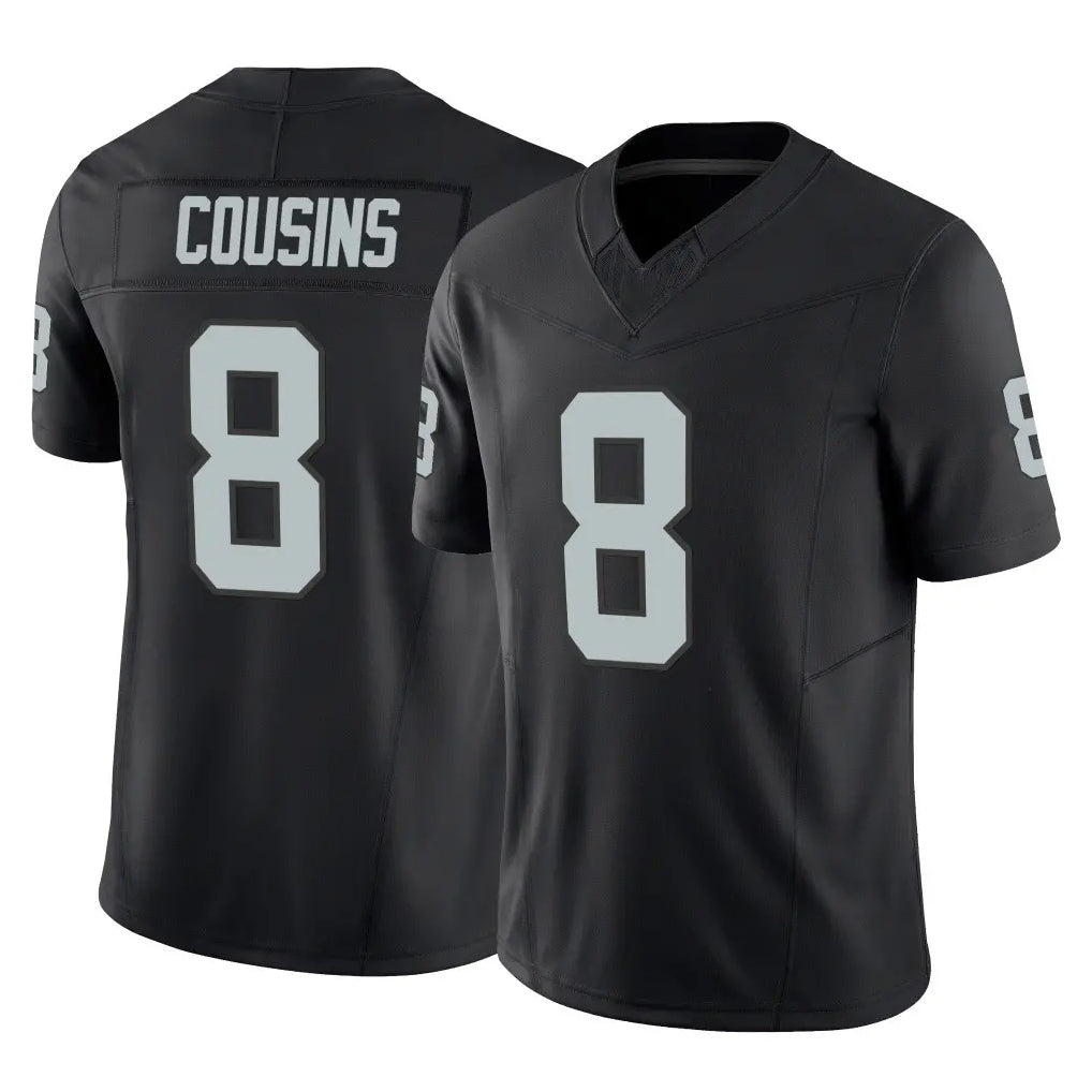 Rebec LV.Raiders #8 Kirk Cousins Player Black Limited Vapor F.U.S.E. Home Game Stitched Jerseys