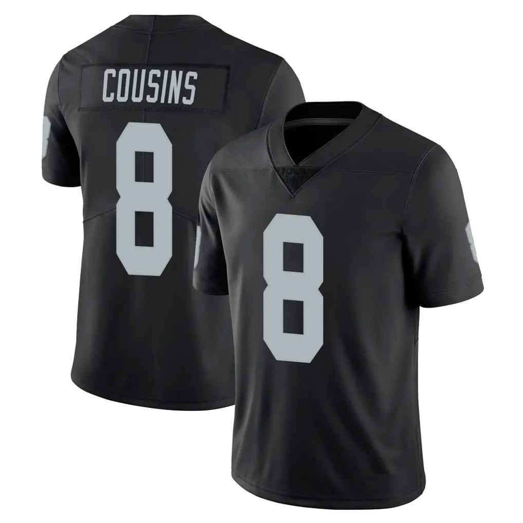 Rebec LV.Raiders #8 Kirk Cousins Player Black Limited Vapor Untouchable Home Game Stitched Jerseys