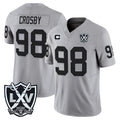Rebec LV.Raiders #98 Maxx Crosby Player Gray 2026 Vapor Limited Home Game Stitched Jerseys