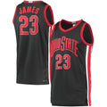 Rebec O.State Buckeyes #23 LeBron James Limited Basketball Jersey Charcoal Black Stitched American College Jerseys