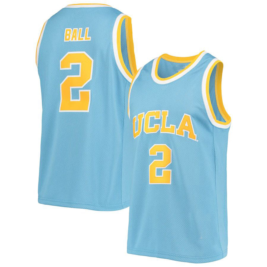 Rebec U.Bruins #2 Lonzo Ball Original Retro Brand Alumni Basketball Jersey Blue Stitched American College Jerseys