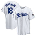 LA.Dodgers #18 Yoshinobu Yamamoto 2026 All-Star Game White Rebec Replica Baseball Stitched Jerseys